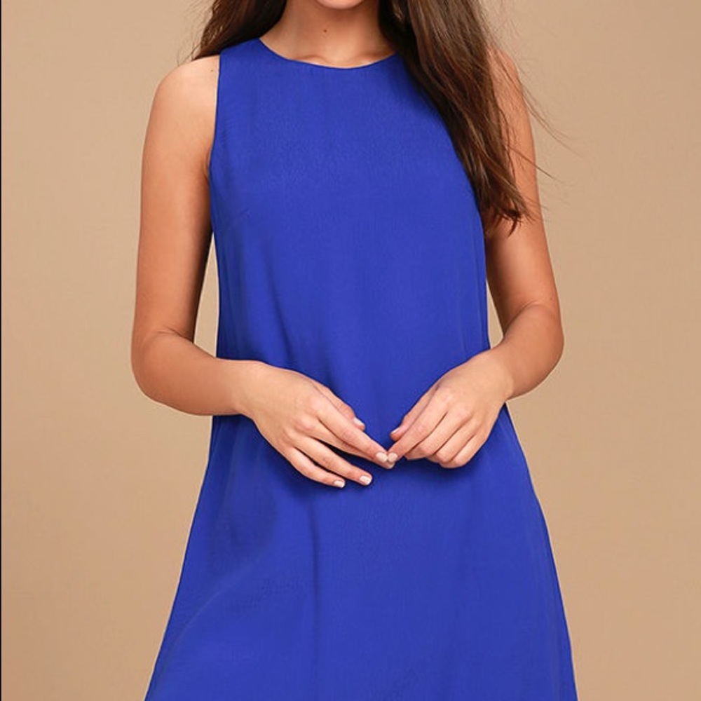 Lulus Sassy Sweetheart Royal Blue Shift Dress